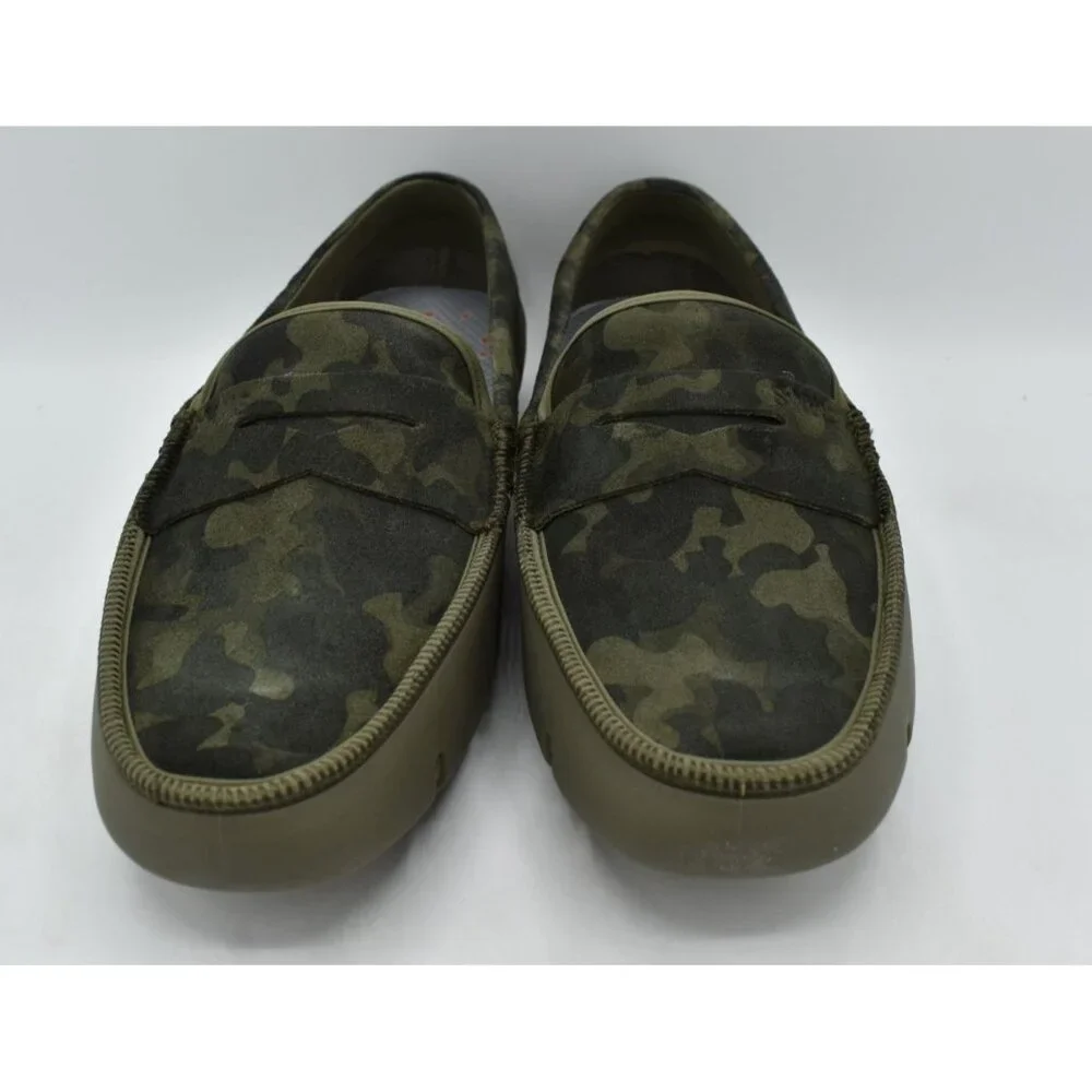 SWIMS‎ Mens Size 9 Luxe Driver Hickory Green Camo Camouflage Loafers Shoes
